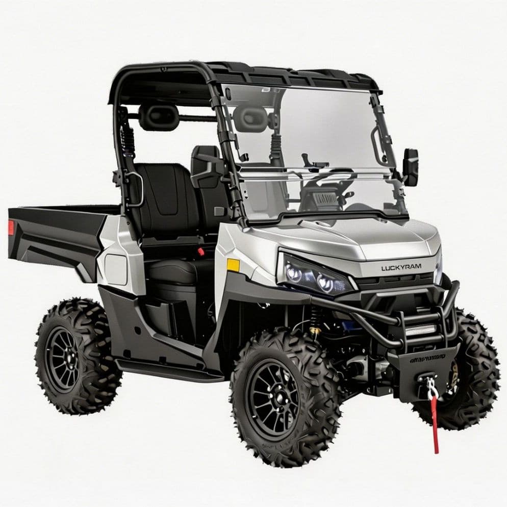 10KW AC Motor 4WD Heavy Duty UTV 73.6V 670kg Electric Lifting Bed