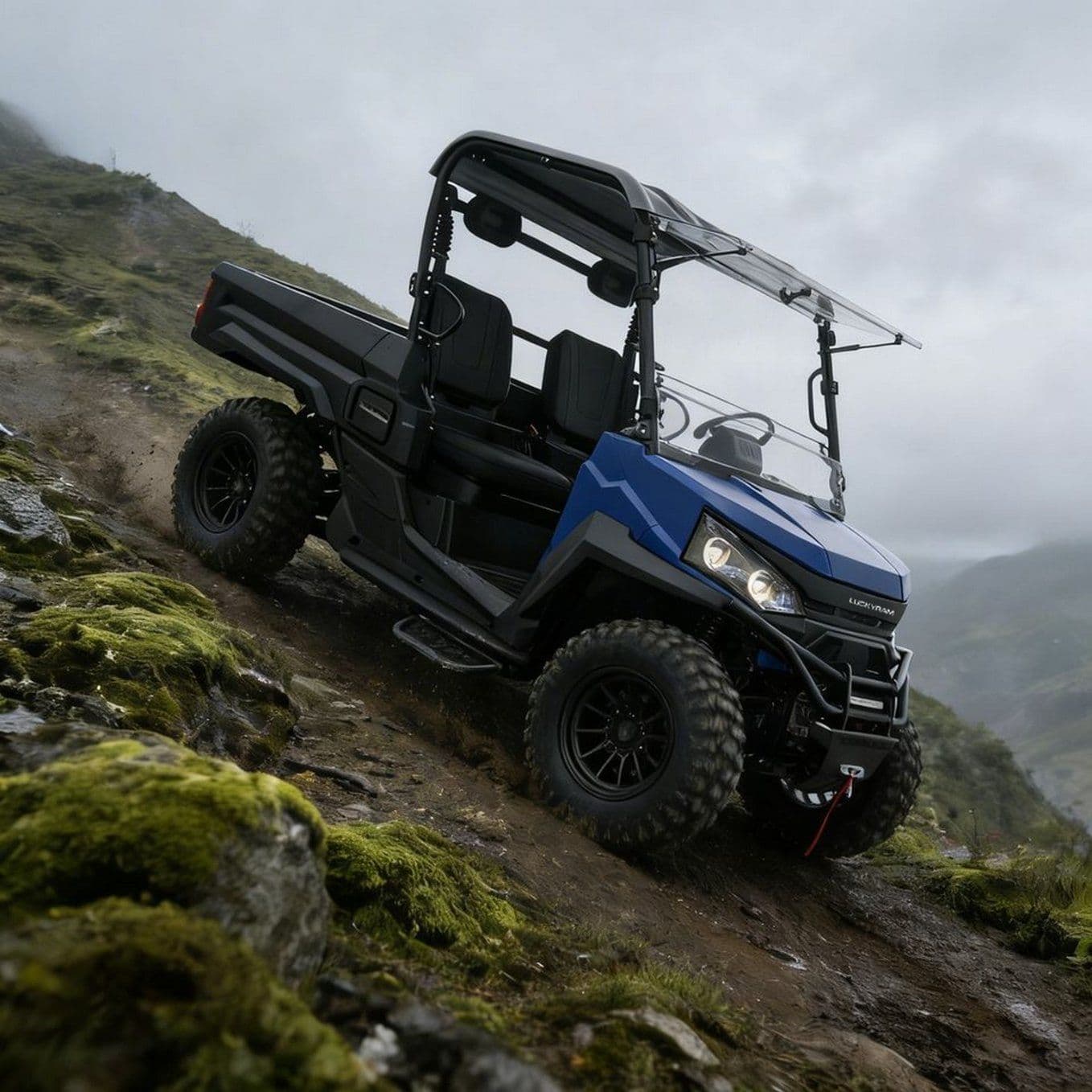 10KW AC Motor 4WD UTV 73.6V 150Ah 670kg Naglo-load ng 400mm Wading