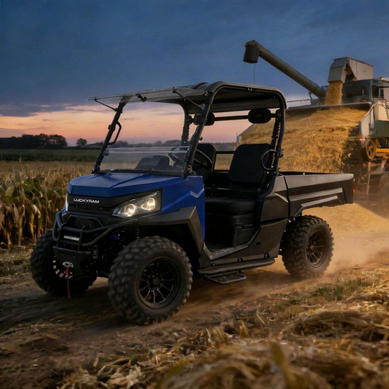 4WD Electric UTV 14 Inch Gulong 1000kg Towing para sa Pagpapanatili ng Ari-arian