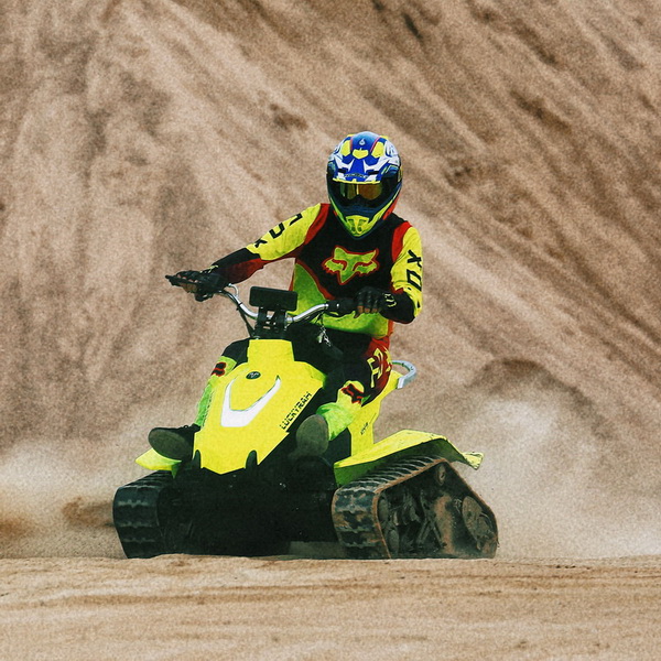 Electric snowmobile-riding