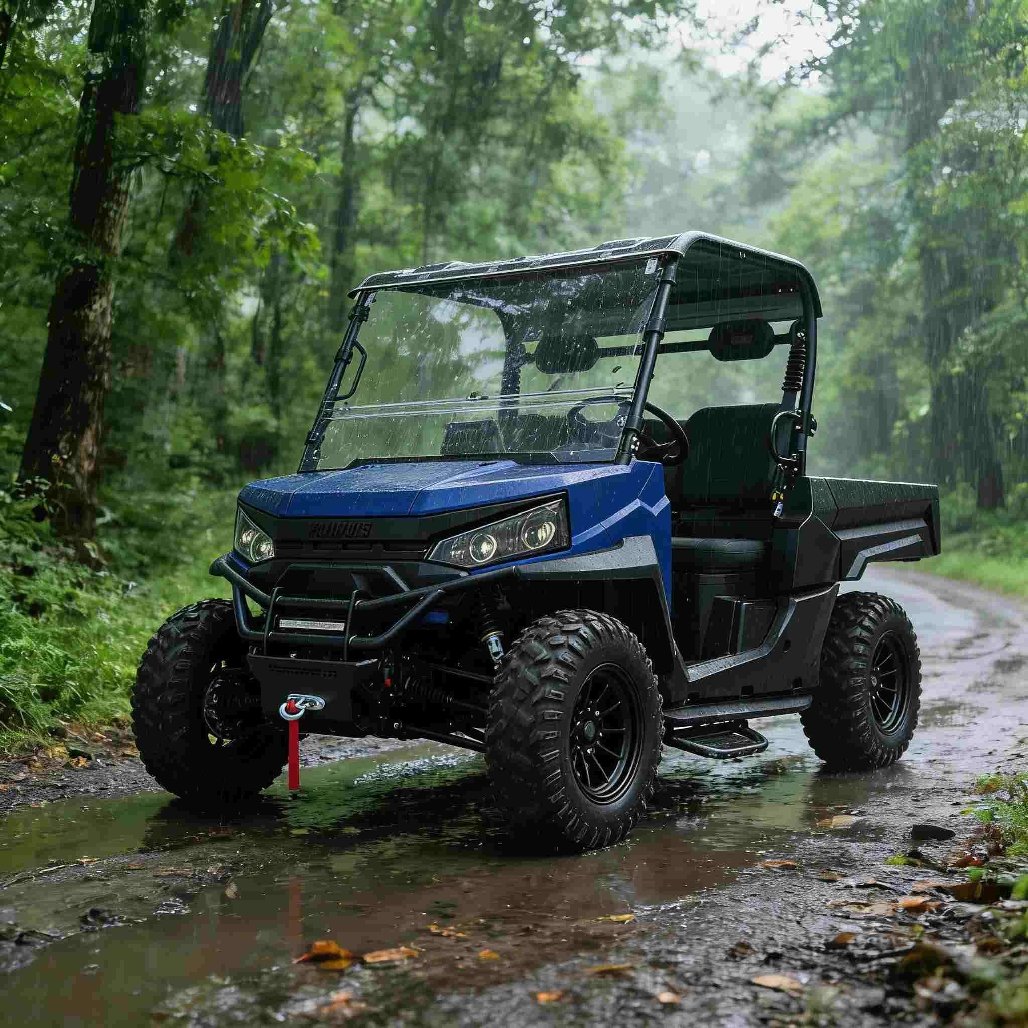 Electric UTV 4WD para sa Pangangaso 20KW Peak Power 1000kg Towing
